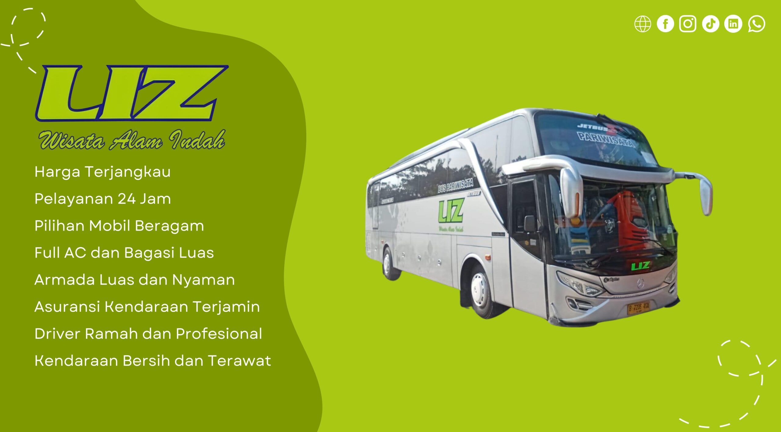 Big Bus JB2 - Liz Wisata Alam Indah Banner 65 x 40